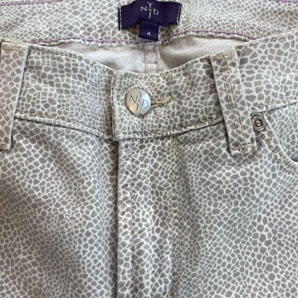 Not Your Daughter Jeans NYDJ Gray Animal Print Straight Jeans - Picture 6 of 10